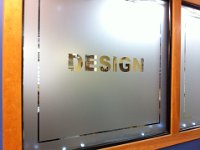 Window Frost Vinyl  Frost vinyl with cut out great solution for privacy.